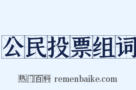 公民投票组词是什么意思的图片